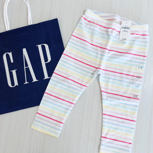 babyGAP(ベビーギャップ)のgapbaby レギンス ズボン ボーダー 新品 80 キッズ/ベビー/マタニティのベビー服(~85cm)(パンツ)の商品写真