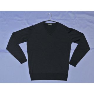 ジョンスメドレー(JOHN SMEDLEY)の【美品】john smedley メリノウール Vネット ニット ネイビー　Ｍ(ニット/セーター)