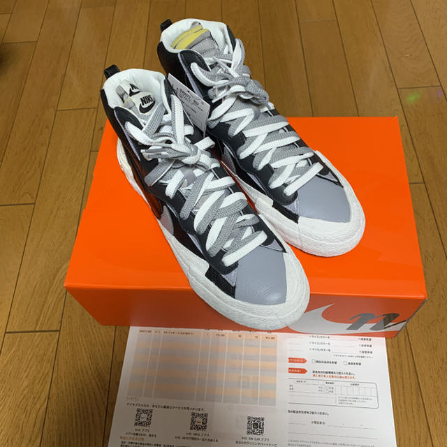 nike sacai blazer mid 27.5センチ　即日発送可能