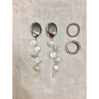 トゥデイフル(TODAYFUL)の天然石 パール ロング ネックレス ピアス(ピアス)