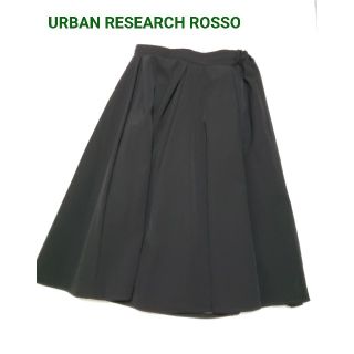 アーバンリサーチロッソ(URBAN RESEARCH ROSSO)のURBAN RESEARCH ROSSO美品リバーシブルスカート 黒×カーキ(ひざ丈スカート)