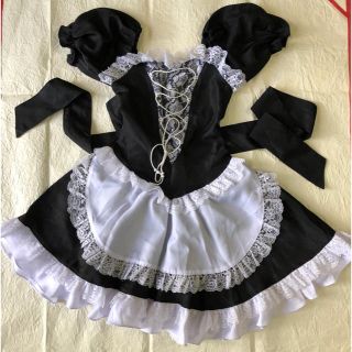 メイド服 (パニエ付き)(衣装一式)