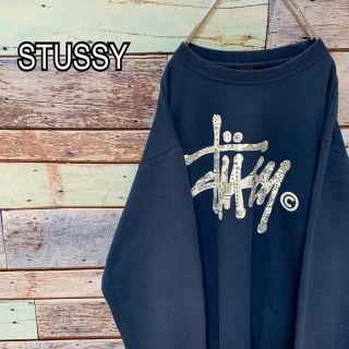 ステューシー(STUSSY)の【 旧タグ 】ステューシー オールド Lサイズ ネイビー ペイズリー(スウェット)