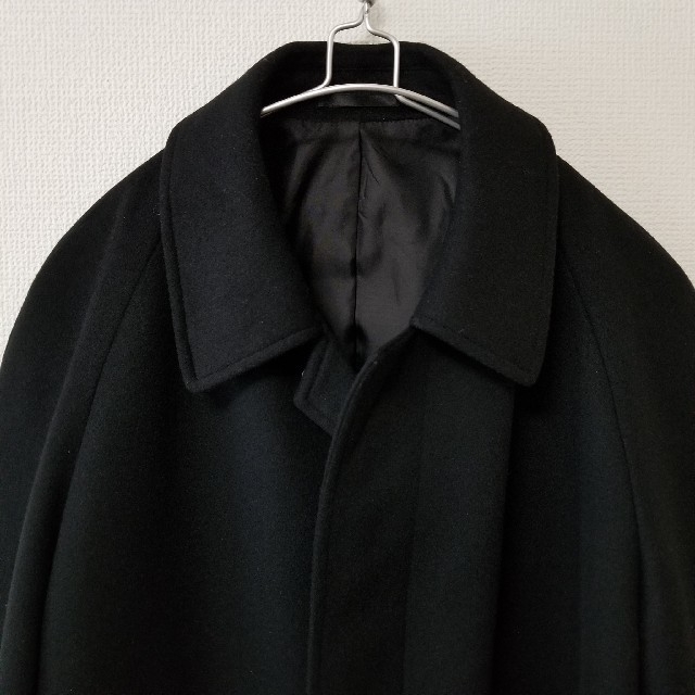 COMME des GARCONS(コムデギャルソン)のカシミヤ混 ウールロングコート 黒 / SUKIPIO メンズのジャケット/アウター(ステンカラーコート)の商品写真