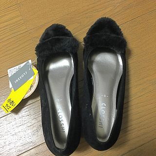 シマムラ(しまむら)の未使用　　ファー　パンプス　クロッシー　小さいサイズ(ハイヒール/パンプス)