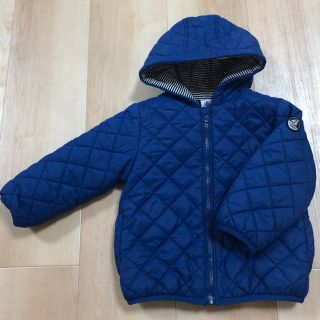 プチバトー(PETIT BATEAU)のプチバトー キルティング ブルゾン ブルー 18m 80cm(ジャケット/コート)