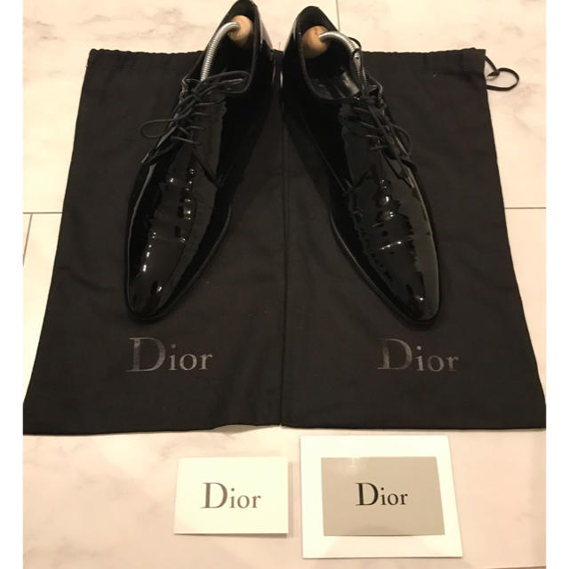 DIOR HOMME(ディオールオム)のディオールオム エナメルレザーシューズ ブラック サイズ41 メンズの靴/シューズ(ドレス/ビジネス)の商品写真