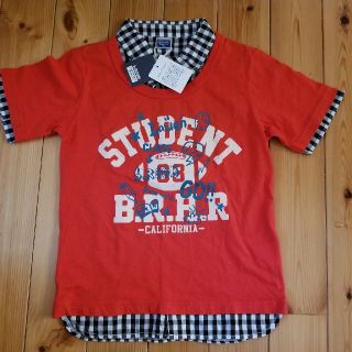 ナルミヤ インターナショナル(NARUMIYA INTERNATIONAL)のお値下げ！新品　b-ROOM　ビールーム　重ね着風Tシャツ ラグビー　120cm(Tシャツ/カットソー)