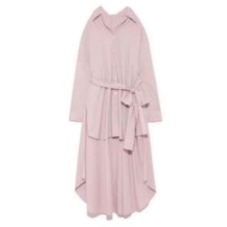 フレイアイディー(FRAY I.D)のFRAY I.D アシメヘムロングシャツ　PINK(シャツ/ブラウス(長袖/七分))