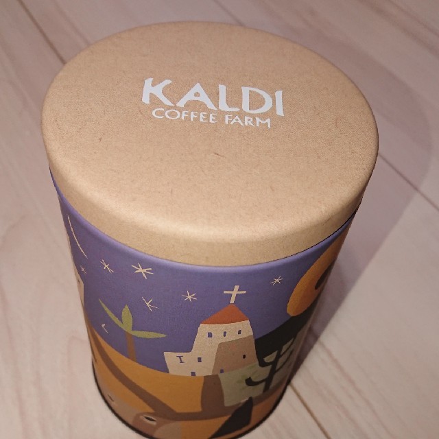 KALDI(カルディ)のカルディ 伝説柄キャニスター缶 インテリア/住まい/日用品のキッチン/食器(容器)の商品写真