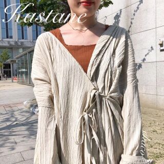 カスタネ(Kastane)のAW新作¥7900【Kastane】ガウンワンピース カシュクールワンピ(ロングワンピース/マキシワンピース)