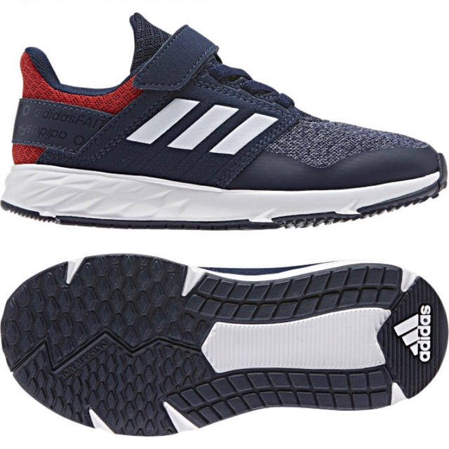 adidas(アディダス)のadidasランニングシューズ キッズ/ベビー/マタニティのキッズ靴/シューズ(15cm~)(スニーカー)の商品写真