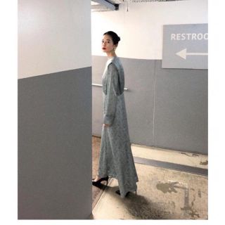 アクネ(ACNE)のCLANE クラネ　フラワー　ワンピース　ドレス　花柄　ブルー　結婚式　松本恵奈(ロングワンピース/マキシワンピース)