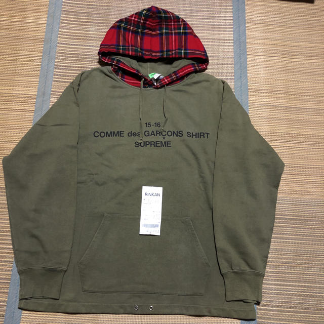 15aw supreme ギャルソン パーカー　garcons ジャケット　Lトップス