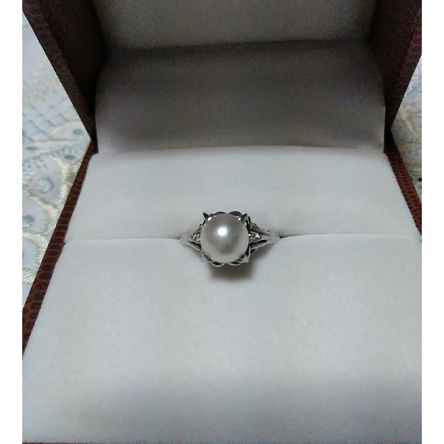 専門店では ジュエリーマキ - 最終価格　ジュエリーマキ　リング　真珠　パール　ダイヤモンド　pt850 リング(指輪)