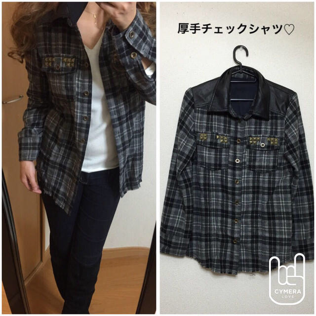 厚手チェックシャツ♡美品