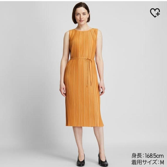 UNIQLO(ユニクロ)のユニクロ♡プリーツワンピ(イエロー) レディースのワンピース(ひざ丈ワンピース)の商品写真