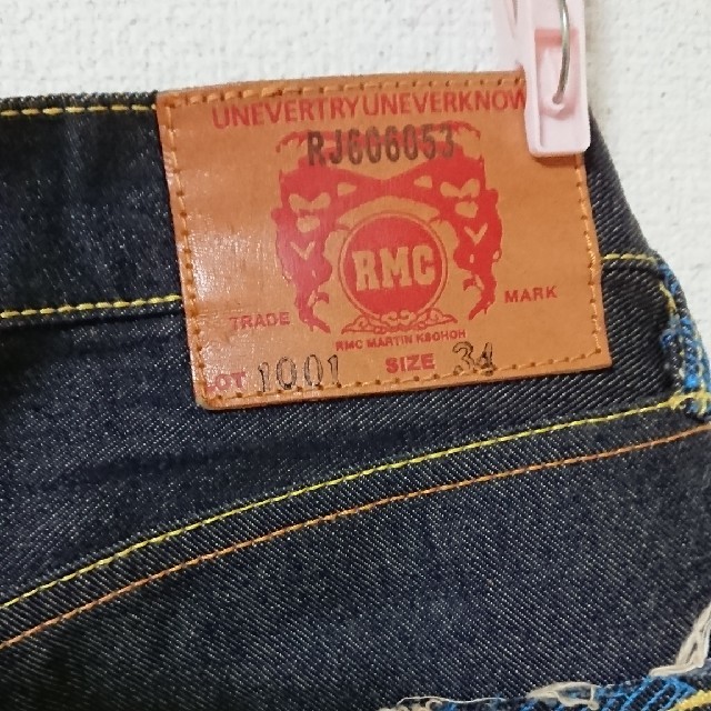 正規品!木箱入り!新品RMCﾚｯﾄﾞﾓﾝｷｰｶﾝﾊﾟﾆｰ ジーンズsize34