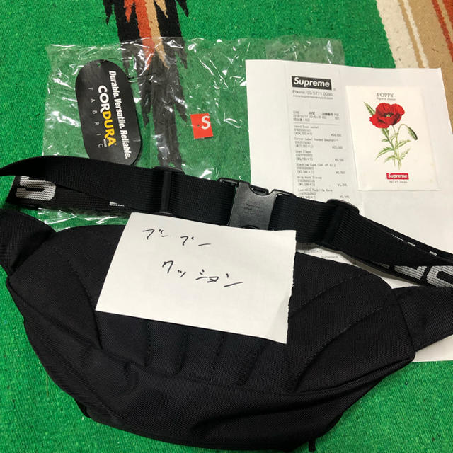 supreme 18ss waist bag black 送料込み