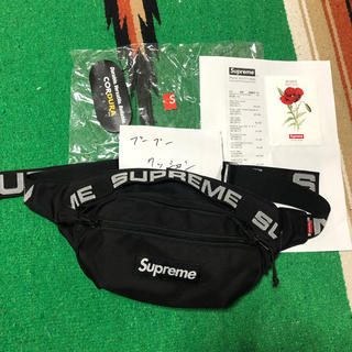 シュプリーム(Supreme)のsupreme 18ss waist bag black 送料込み(ウエストポーチ)