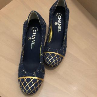 シャネル(CHANEL)のシャネルツイードパンプス(ハイヒール/パンプス)