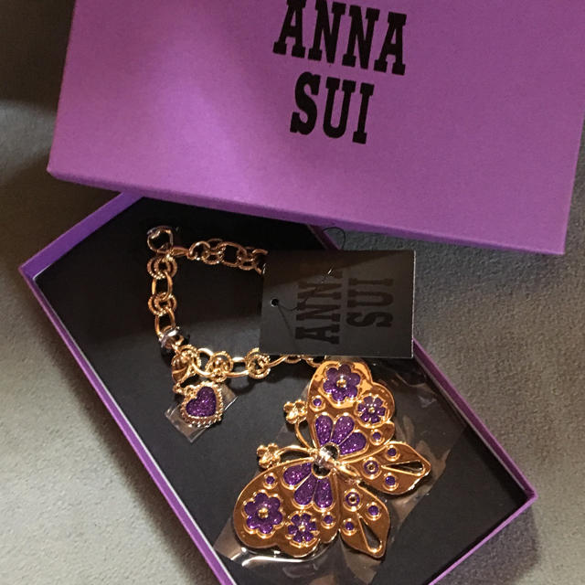 ANNA SUI(アナスイ)のアナスイ  バッグチャーム  パープルバタフライ レディースのアクセサリー(チャーム)の商品写真