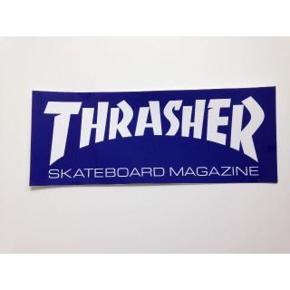 スラッシャー(THRASHER)のThrasher ステッカー ブルー　携帯にも合うサイズ(その他)