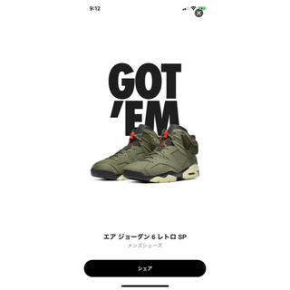 ナイキ(NIKE)のtravis air Jordan 6 トラビス　ジョーダン(スニーカー)