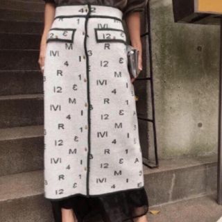 アメリヴィンテージ(Ameri VINTAGE)の AMERI PASS CODE RETRO KNIT SKIRT(ロングスカート)