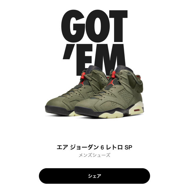 NIKE エアジョーダン6 トラビススコット