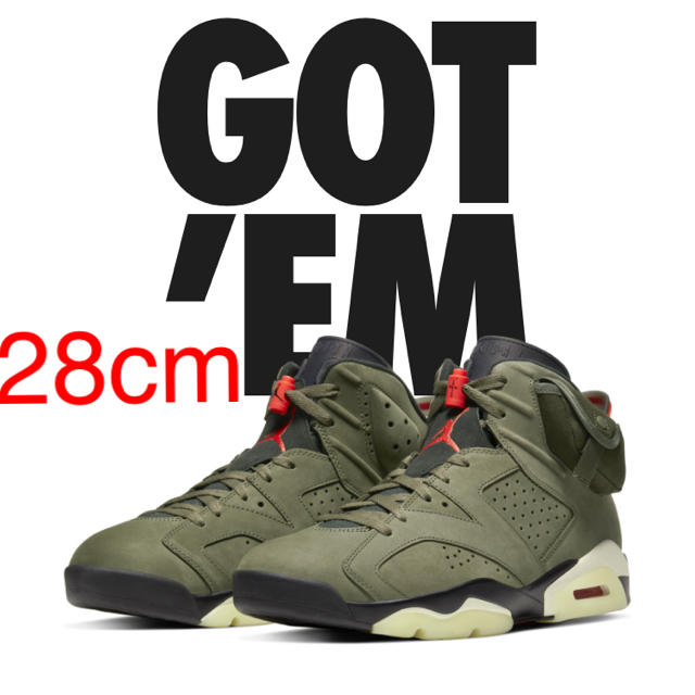 NIKE AIR JORDAN6 TRAVIS SCOTT US10