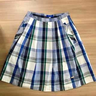 バーバリーブルーレーベル(BURBERRY BLUE LABEL)のブルーレーベルクレストブリッジ プリーツスカート(ひざ丈スカート)