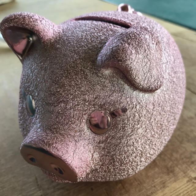 瀬戸物 豚の貯金箱  大サイズ