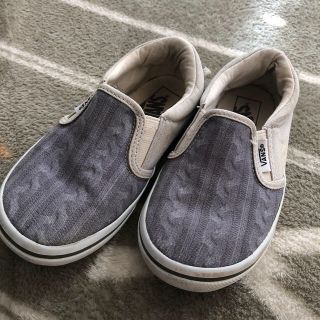 ヴァンズ(VANS)のVANS スリッポン スニーカー 18センチ グレー 値下げ(スニーカー)