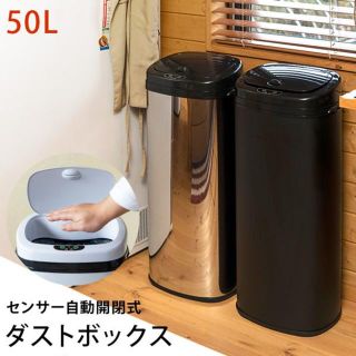 センサー自動開閉式ダストボックス　50L(キッチン収納)