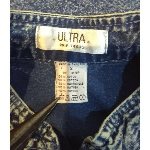 USA 古着 デニムわんぴー レディースのワンピース(ひざ丈ワンピース)の商品写真