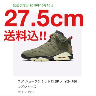 ナイキ(NIKE)のナイキ　トラヴィス　スコット　ジョーダン6(スニーカー)