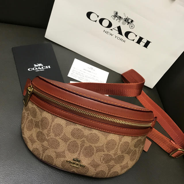 COACH - 未使用 コーチ ウエストポーチ ベルト バッグ シグネチャー キャンバスの通販 by なー｜コーチならラクマ