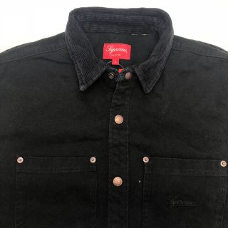 Supreme - L supreme script canvas snap shirt blackの通販 by ART ...