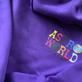 ナイキ(NIKE)のastroworld hoodie travis scott サイズS 紫(パーカー)