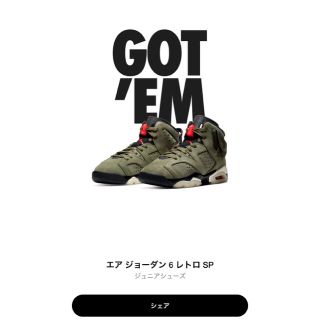 ナイキ(NIKE)のとうこう様専用TRAVIS SCOTT × AIR JORDAN6 (スニーカー)