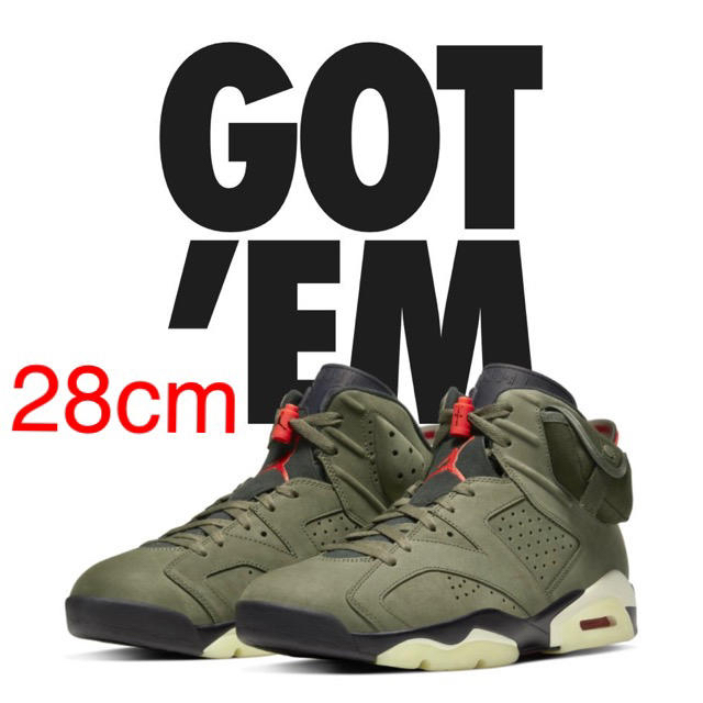 靴/シューズNIKE  AIR JORDAN 6 TRAVIS SCOTT 28cm