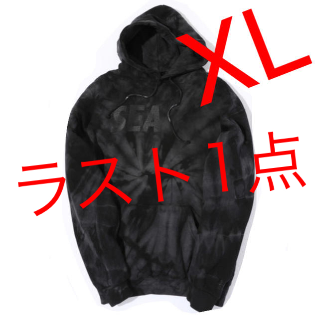 トップスWIND AND SEA PRINT HOODIE PARKA タイダイ XL