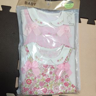 マザウェイズ(motherways)のマザウェイズ 新品  69  70 花柄 ロンパース 2枚 カバーオール (カバーオール)