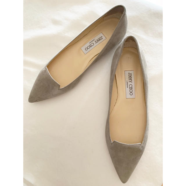 JIMMY CHOO ジミーチュウ スエード フラットシューズ 36 1/2 【再入荷