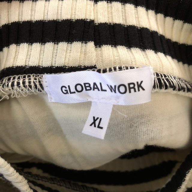 GLOBAL WORK(グローバルワーク)のGLOBAL WORK XL 女の子 ドッキングワンピース ボーダー チュール キッズ/ベビー/マタニティのキッズ服女の子用(90cm~)(ワンピース)の商品写真