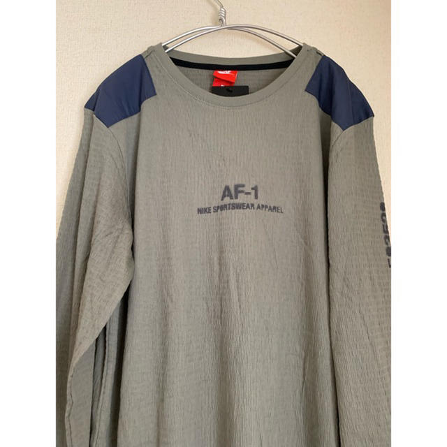 NIKE(ナイキ)のナイキ エアフォース 1 ステンシル 長袖 Tシャツ M オリーブ Nsw レア メンズのトップス(Tシャツ/カットソー(七分/長袖))の商品写真