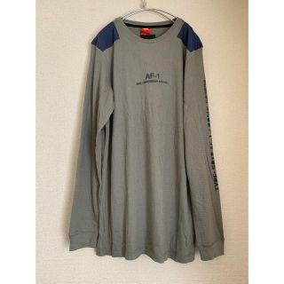 ナイキ(NIKE)のナイキ エアフォース 1 ステンシル 長袖 Tシャツ M オリーブ Nsw レア(Tシャツ/カットソー(七分/長袖))