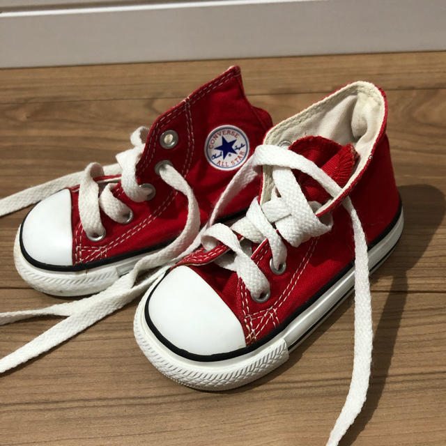 CONVERSE(コンバース)の☆コンバース converse ハイカット スニーカー 赤 レッド 12センチ☆ キッズ/ベビー/マタニティのベビー靴/シューズ(~14cm)(スニーカー)の商品写真