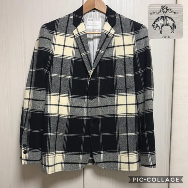 新着 BLACK FLEECE - BLACK FLEECE マドラスチェック ウールジャケット